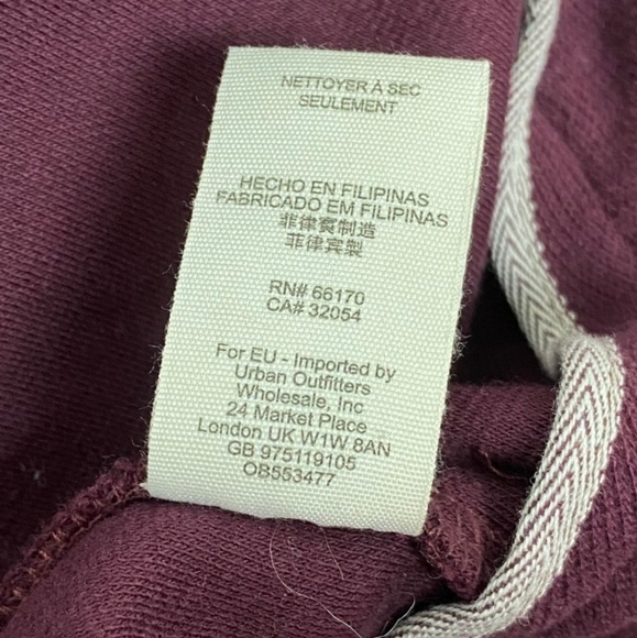 Free People Flared Femme Open Jacket Burgundy - Picture 8 of 9